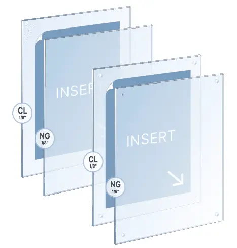 Acrylic Frame Panels for Inserted Graphics | Nova Display Systems