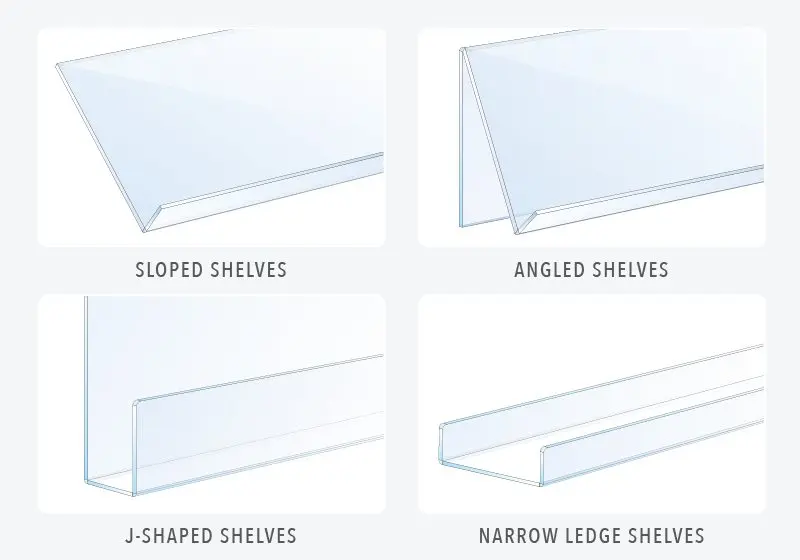 Acrylic Shelves for Cable/Rod Systems — Design Options | Nova Display Systems