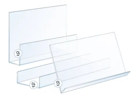 Clear/Frost Acrylic Shelves Custom Styles and Sizes | Nova Display Systems