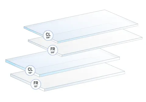 Clear/Frost Acrylic Shelves with Laser-Cut or Diamond Polished Edges | Nova Display Systems