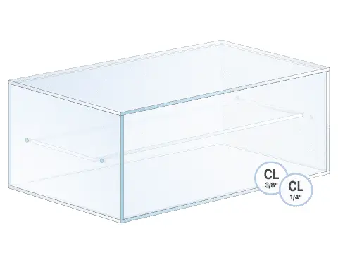 Clear/Frost Acrylic Showcase / Custom Styles and Sizes | Nova Display Systems