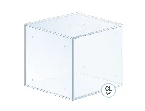 Clear/Frost Acrylic Showcase / Enclosed with Security Lock | Nova Display Systems