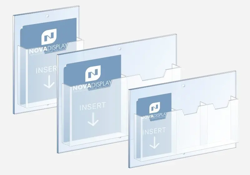 Acrylic Literature Holders for Info-Post Displays — Standard Sizes | Nova Display Systems