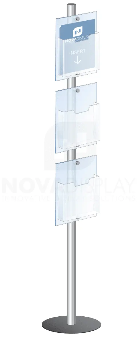 KFIP-006 Info-Post Floor-Standing Display Kit with Single Post | Nova Display Systems