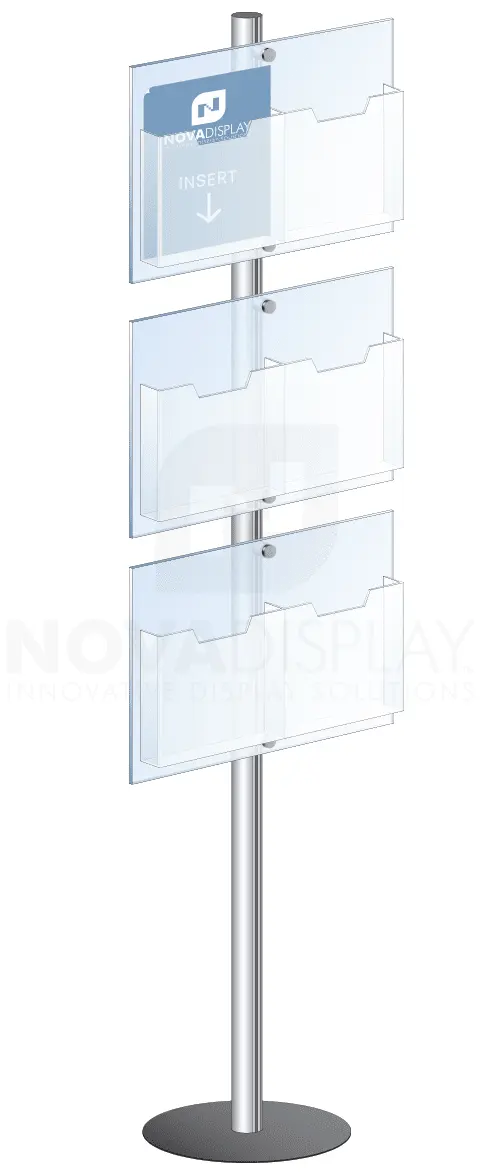 KFIP-007 Info-Post Floor-Standing Display Kit with Single Post | Nova Display Systems
