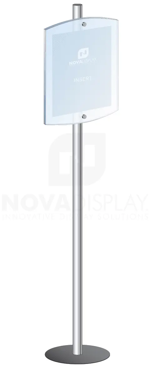 KFIP-010 Info-Post Floor-Standing Display Kit with Single Post | Nova Display Systems