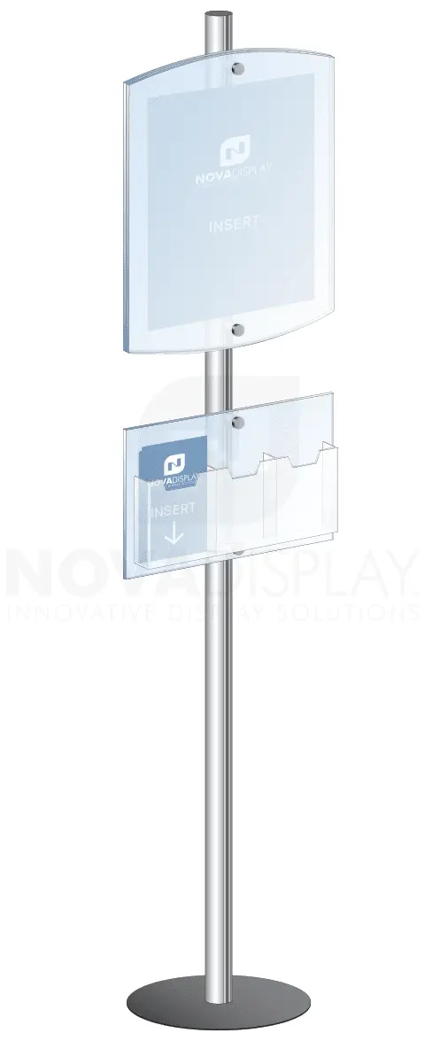 KFIP-011 Info-Post Floor-Standing Display Kit with Single Post | Nova Display Systems