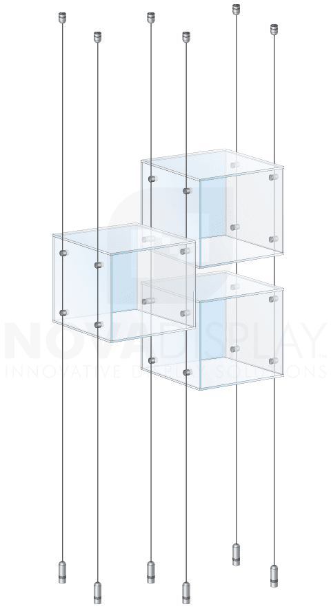 Cable/Rod Suspended Acrylic Showcase Displays | Nova Display