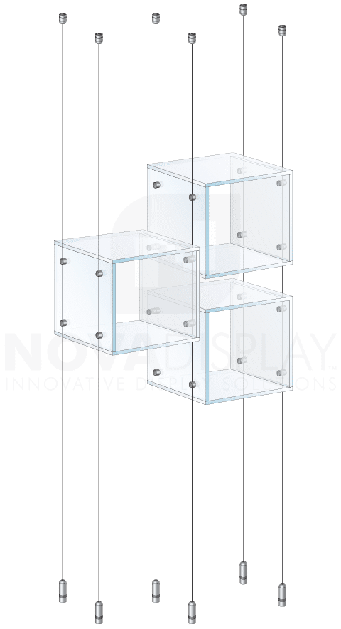 Cable/Rod Suspended Acrylic Showcase Displays | Nova Display