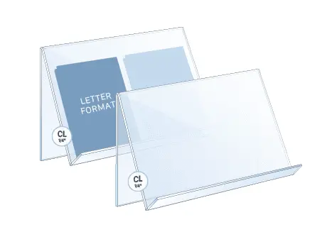 Angled Clear Acrylic Shelves for Rod Display System | Nova Display Systems
