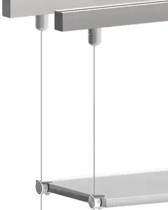 Track/Rail 1.5mm Cable Suspension for Glass Shelves | Nova Display Systems