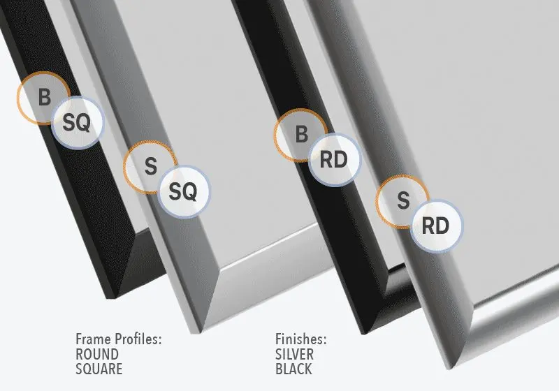Front-Load Aluminum Snap Frames — Finish and Profile Style | Nova Display Systems