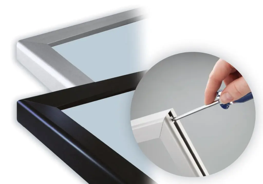 Newbury Aluminum Slide-In Frame for Poster Inserts | Nova Display Systems