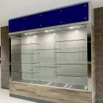 C5031 Glass Casework Display with Cable Suspended Shelf System