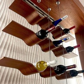 F1003 – Custom Designed Cable Suspended Wine Display